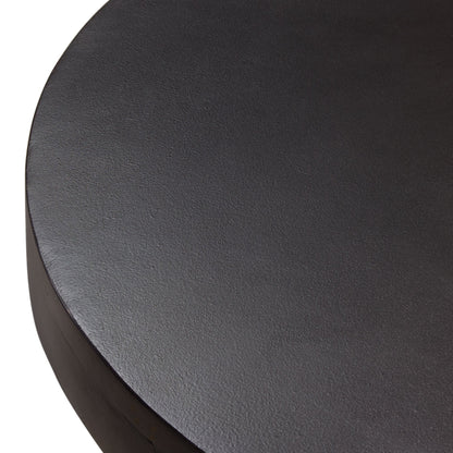 Rune 42" Round Cocktail Table w/ Solid Acacia Wood Top & Iron Leg Base in Black Finish by Diamond Sofa