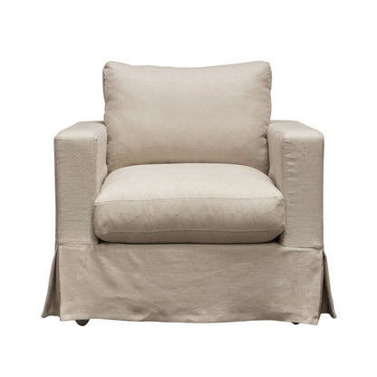 Savannah Slip-Cover Chair in Sand Natural Linen by Diamond Sofa