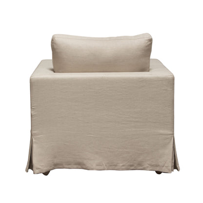 Savannah Slip-Cover Chair in Sand Natural Linen by Diamond Sofa
