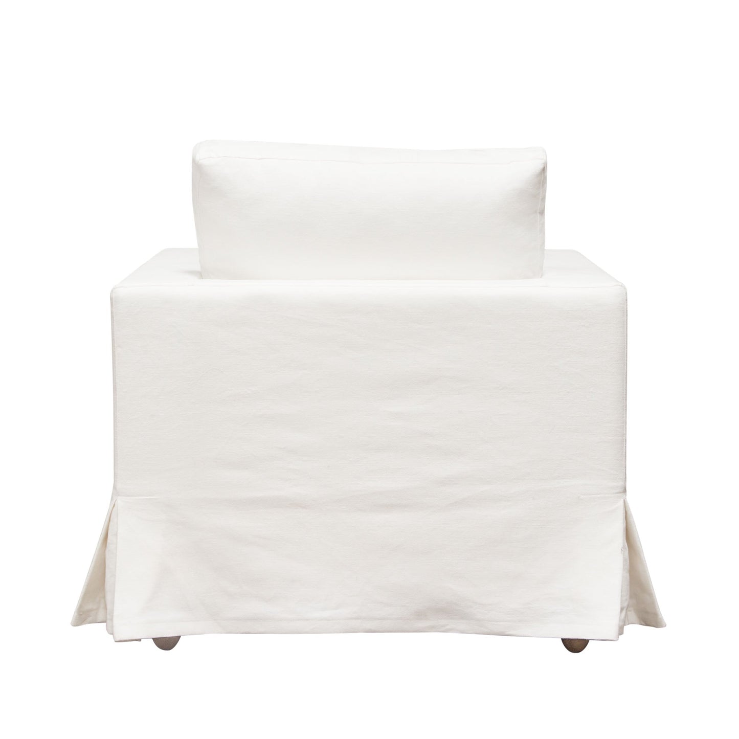Savannah Slip-Cover Chair in White Natural Linen by Diamond Sofa