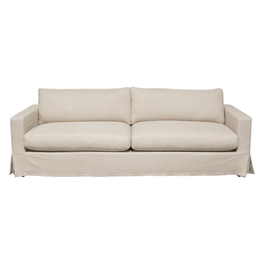 Savannah Slip-Cover Sofa in Sand Natural Linen by Diamond Sofa