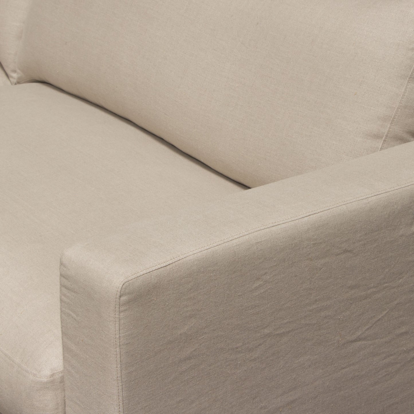 Savannah Slip-Cover Sofa in Sand Natural Linen by Diamond Sofa