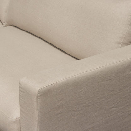 Savannah Slip-Cover Sofa in Sand Natural Linen by Diamond Sofa