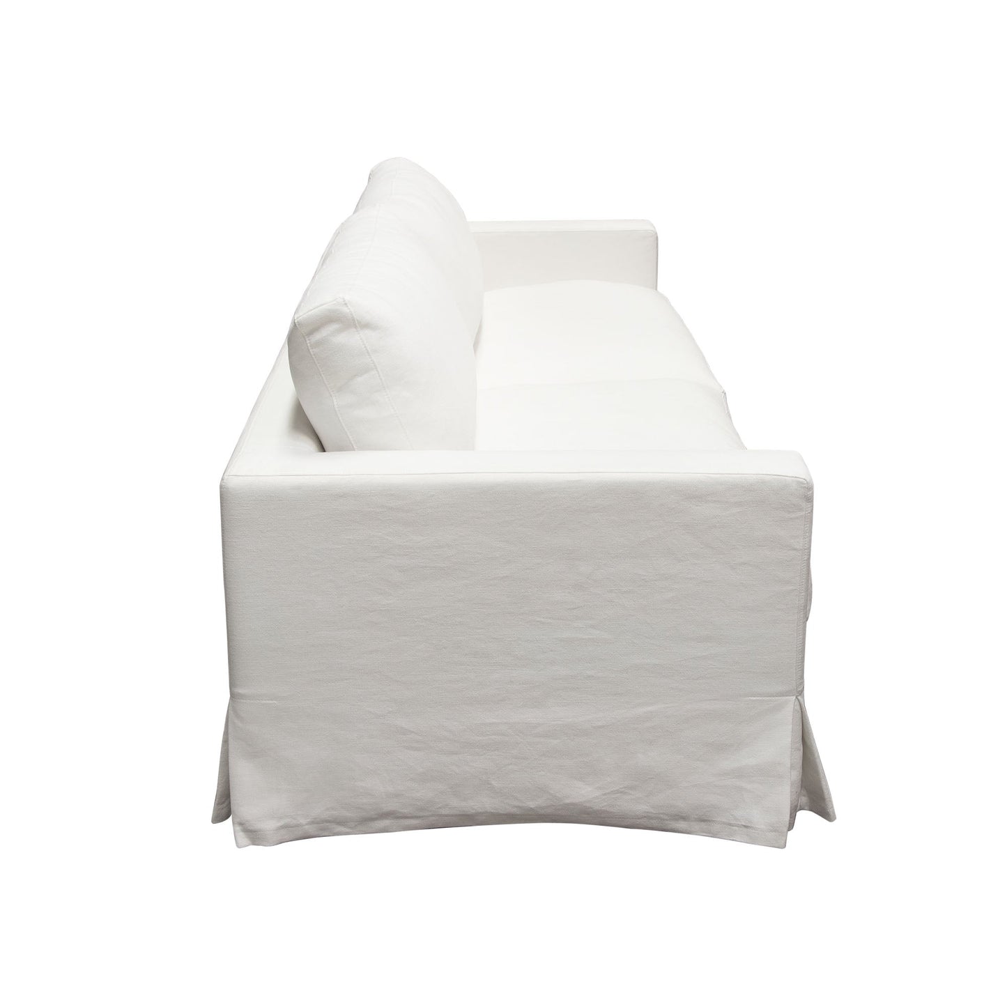 Savannah Slip-Cover Sofa in White Natural Linen by Diamond Sofa