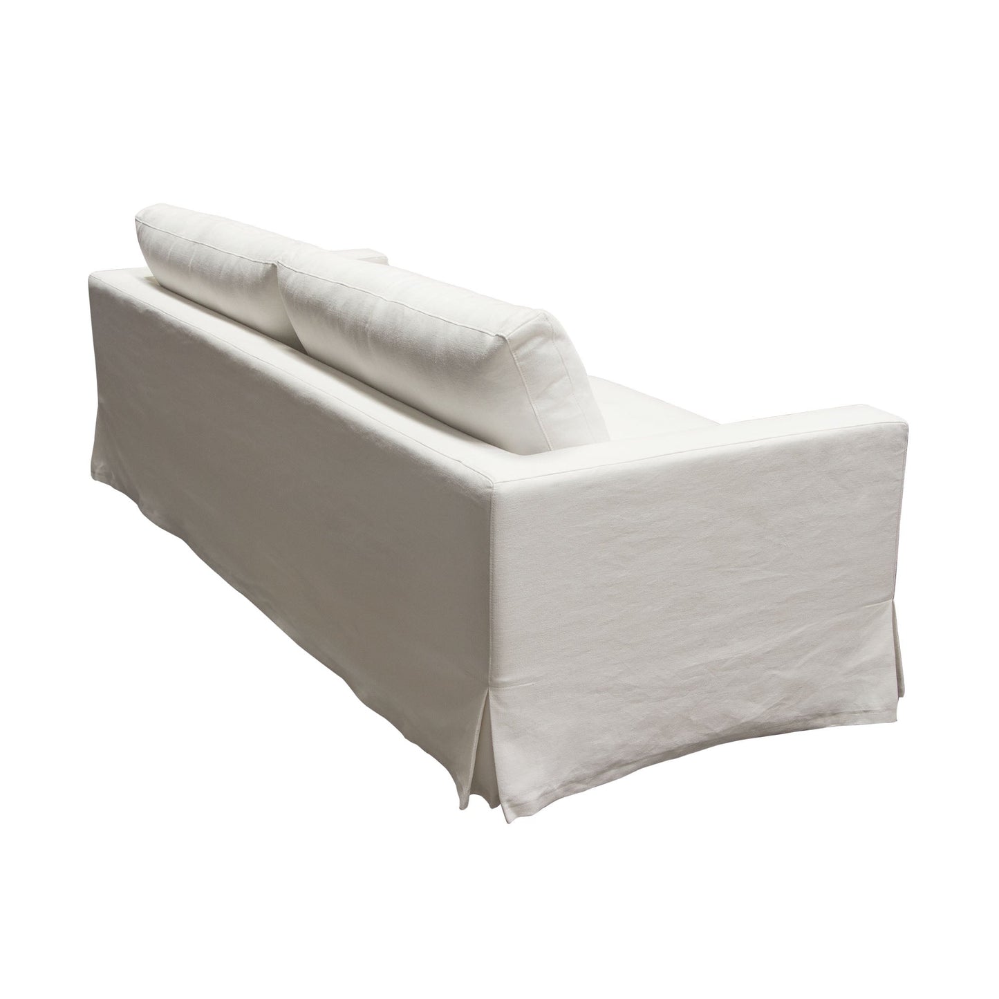Savannah Slip-Cover Sofa in White Natural Linen by Diamond Sofa