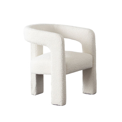 Scout Dining/Accent Chair in Ivory Boucle Fabric by Diamond Sofa