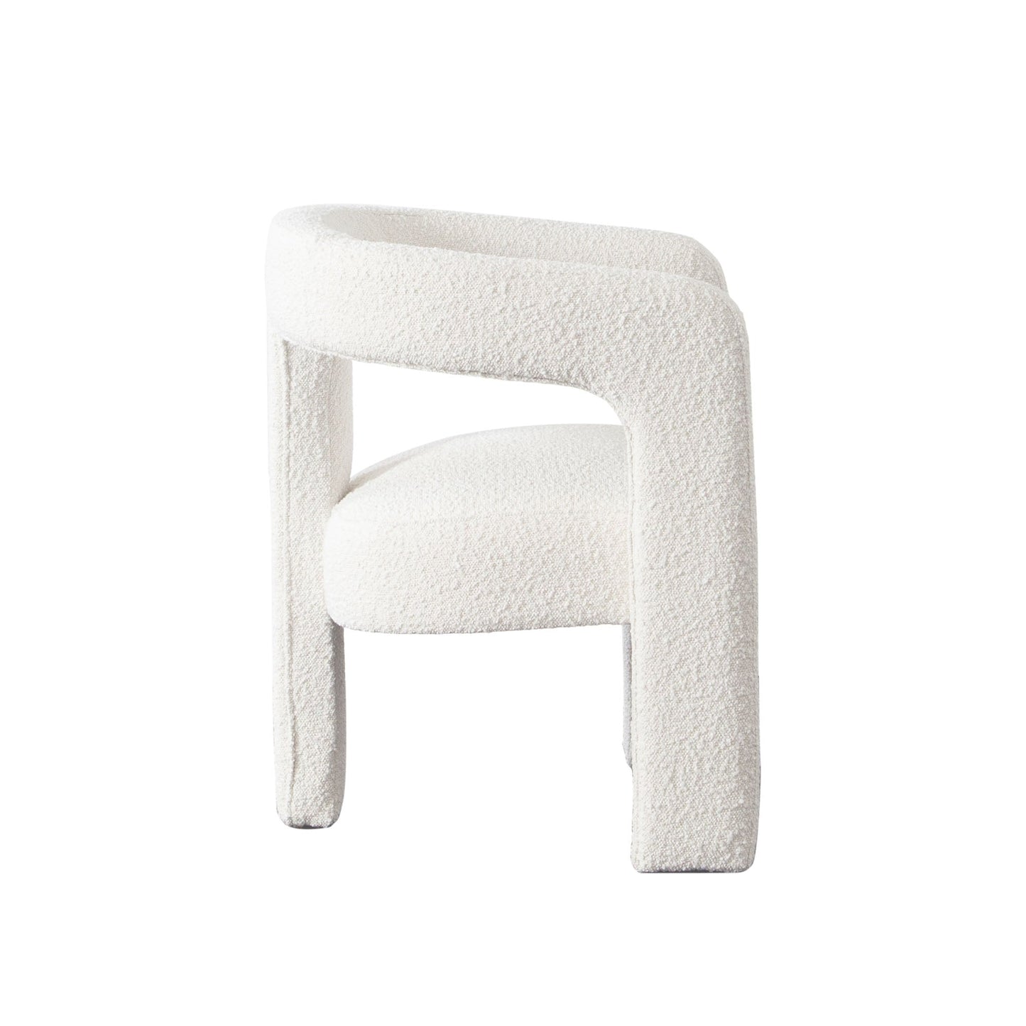 Scout Dining/Accent Chair in Ivory Boucle Fabric by Diamond Sofa