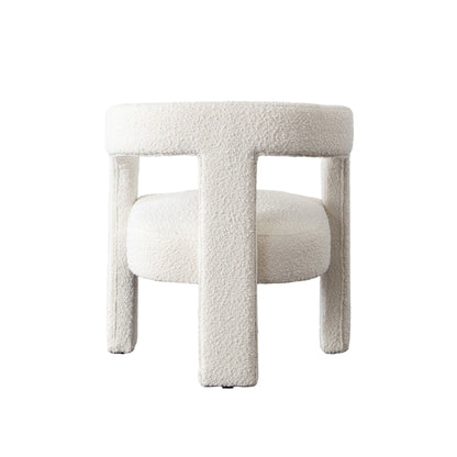 Scout Dining/Accent Chair in Ivory Boucle Fabric by Diamond Sofa