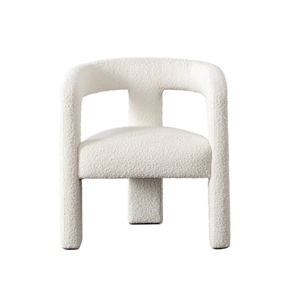 Scout Dining/Accent Chair in Ivory Boucle Fabric by Diamond Sofa