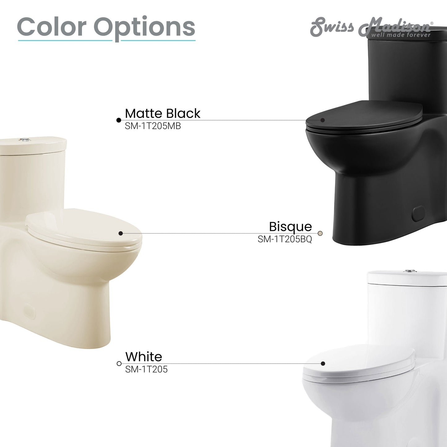 Swiss Madison Sublime One Piece Elongated Toilet Dual Flush, Rose Gold Hardware 1.1/1.6 gpf
