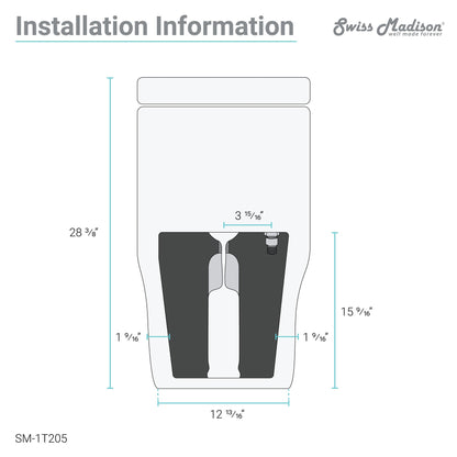 Swiss Madison Sublime One Piece Elongated Toilet Dual Flush, Rose Gold Hardware 1.1/1.6 gpf
