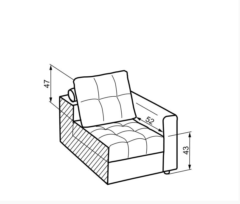 Maxima House Sectional Sleeper Sofa MENA with storage