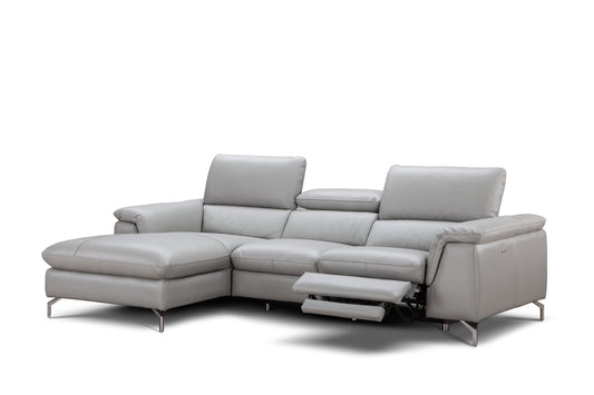 J&M Furniture Serena Premium Leather Sectional in Left Hand Facing Chaise