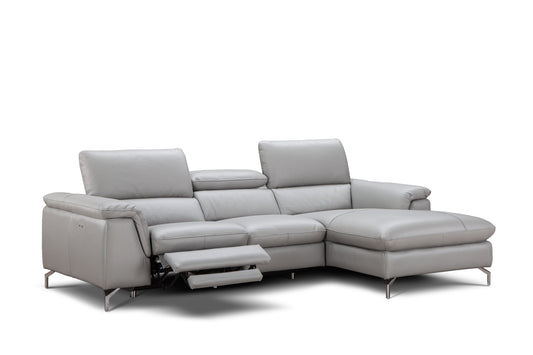J&M Furniture Serena Premium Leather Sectional in Right Hand Facing Chaise