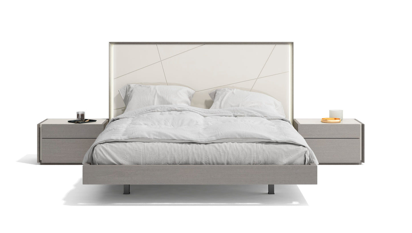 J&M Furniture Sintra Queen Bed in Grey