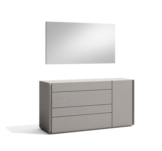 J&M Furniture Sintra Mirror in Grey