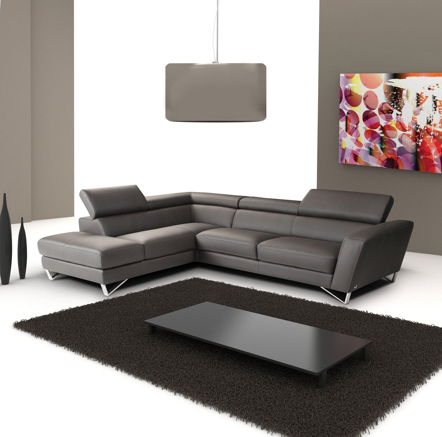 J&M Furniture Sparta Grey Color Left Hand Facing