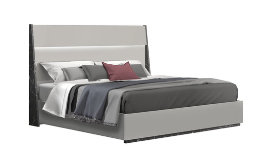 J&M Furniture Stoneage Premium Queen Bed in Lights Grigio