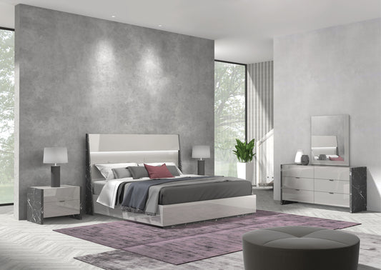 J&M Furniture Stoneage Premium Chest in Grigio