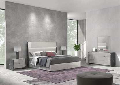 J&M Furniture Stoneage Premium King Bed in Lights Grigio