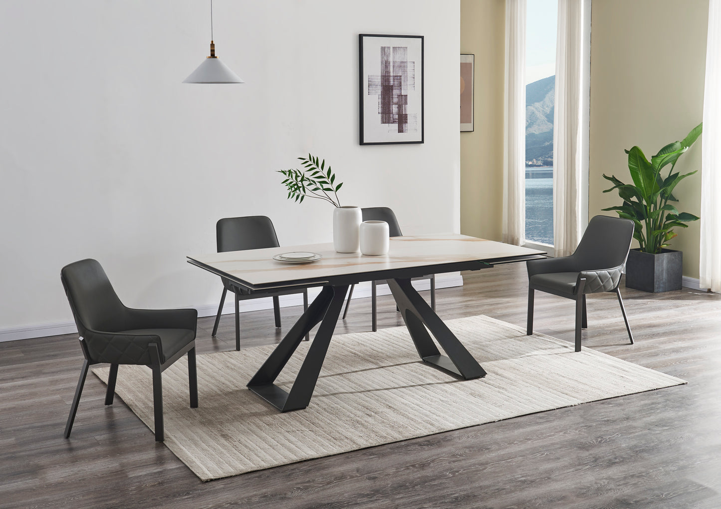 J&M Furniture MC Swan Extension Table