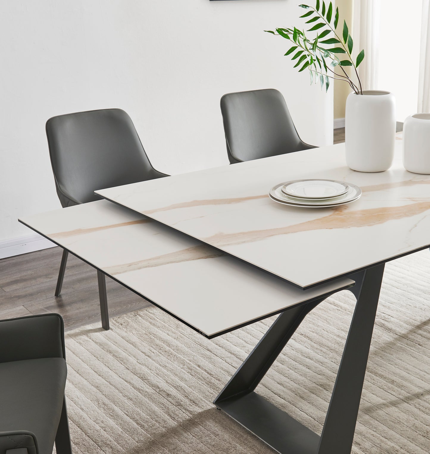 J&M Furniture MC Swan Extension Table