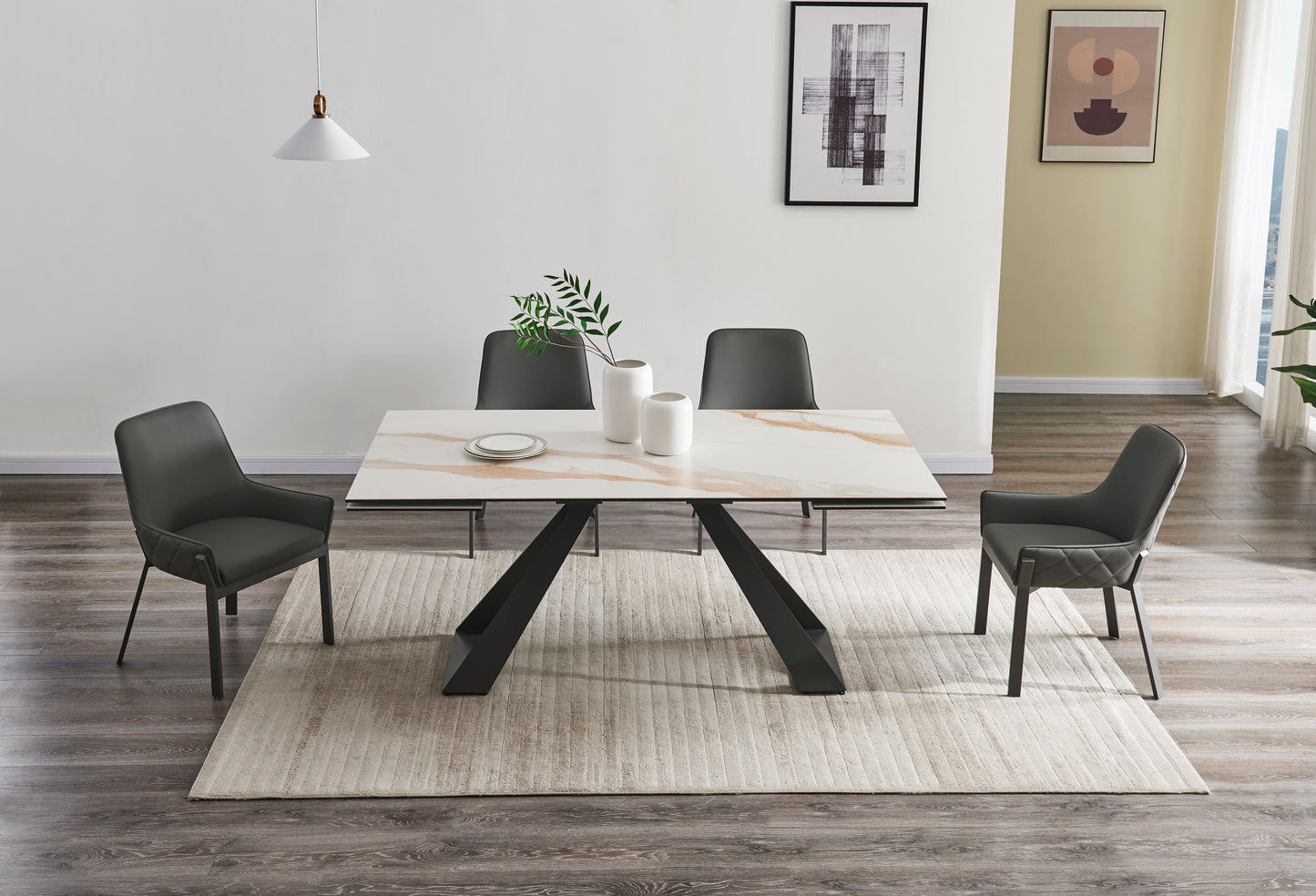 J&M Furniture MC Swan Extension Table