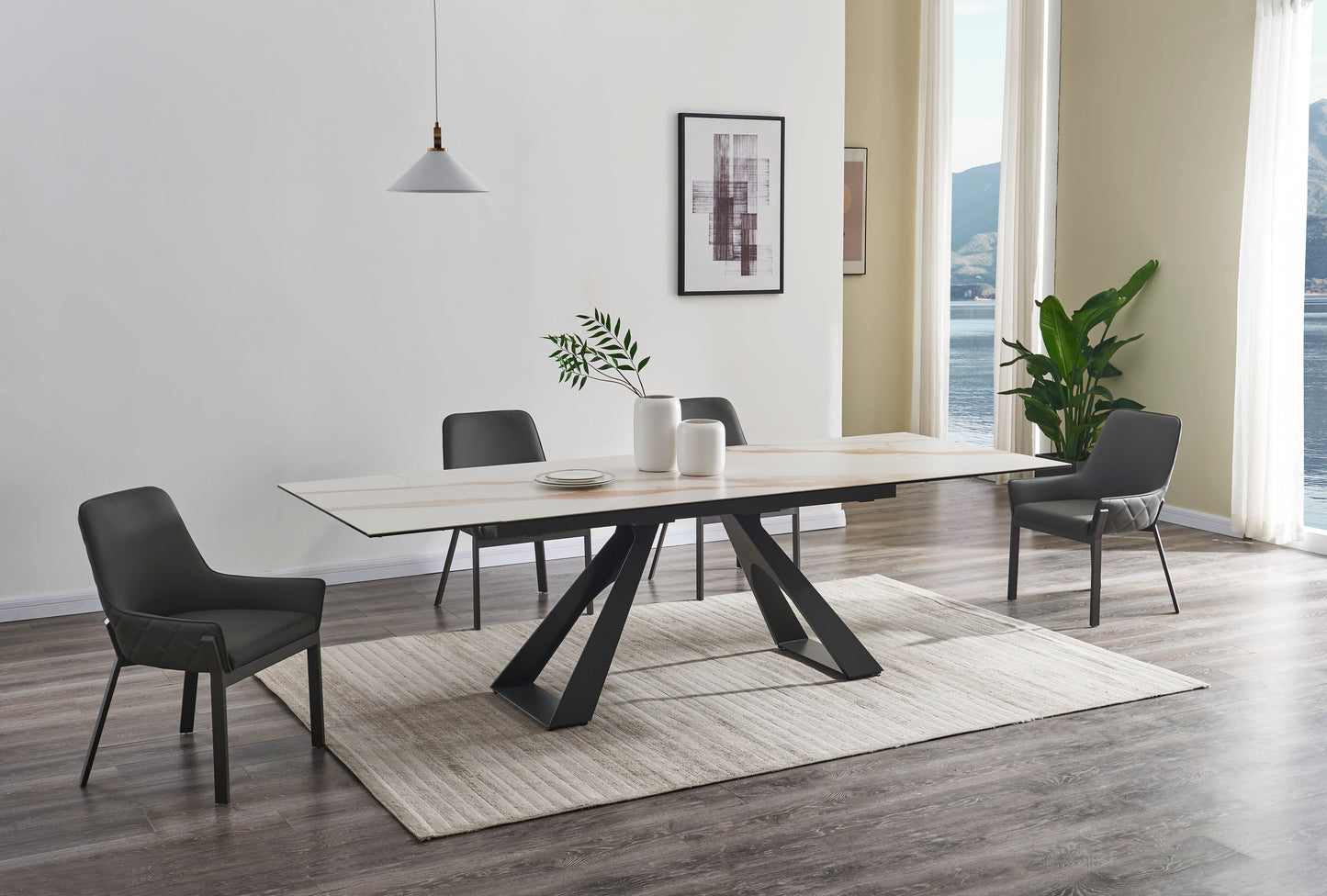 J&M Furniture MC Swan Extension Table