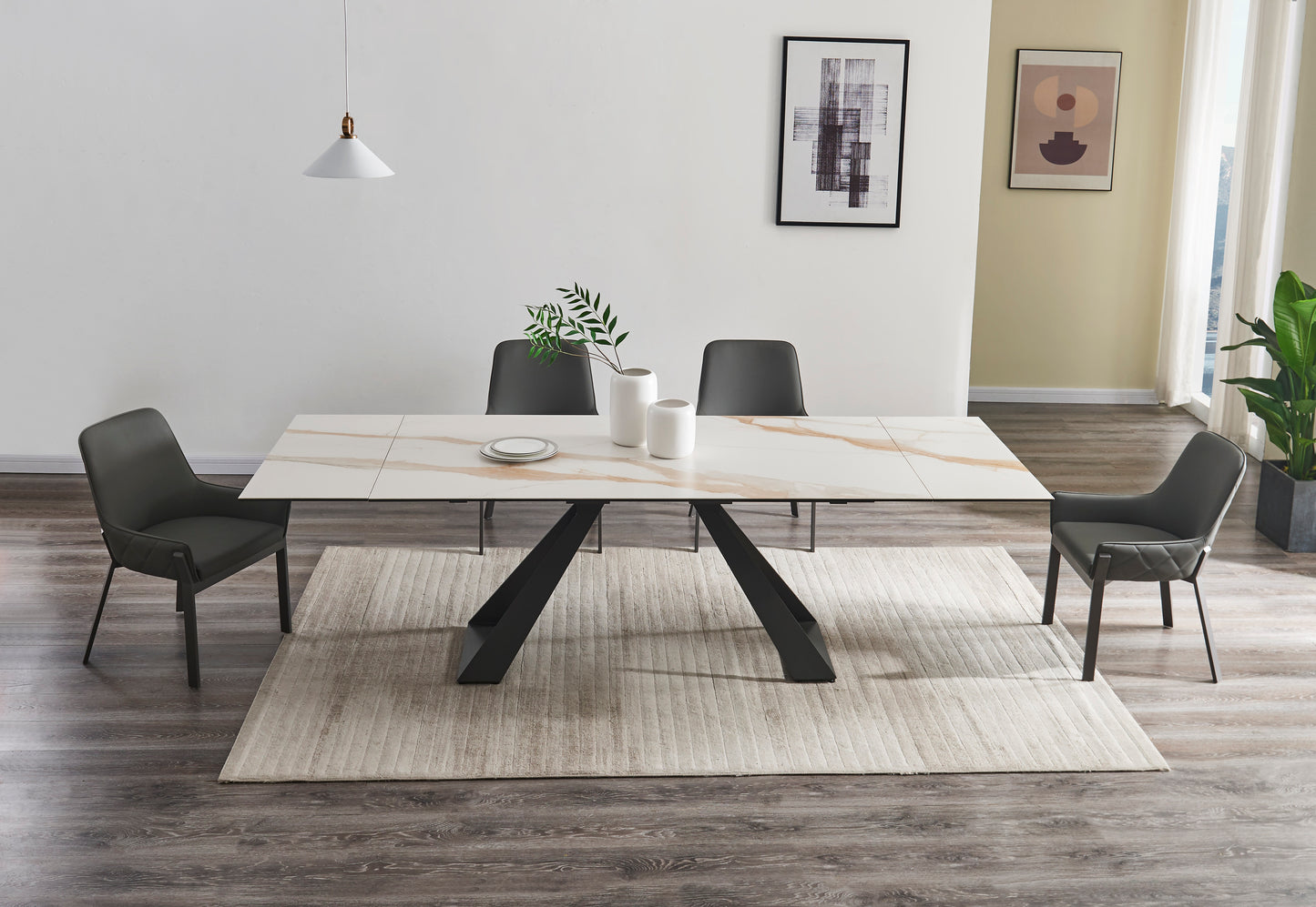 J&M Furniture MC Swan Extension Table