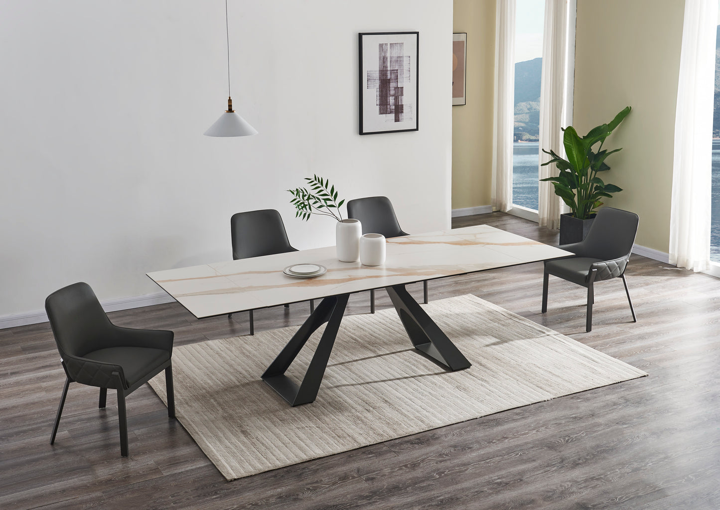 J&M Furniture MC Swan Extension Table