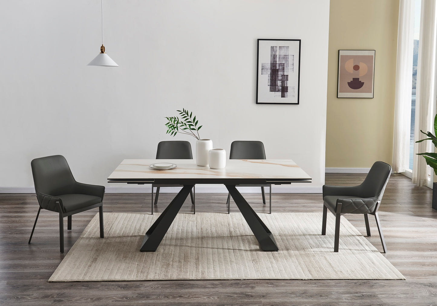 J&M Furniture MC Swan Extension Table