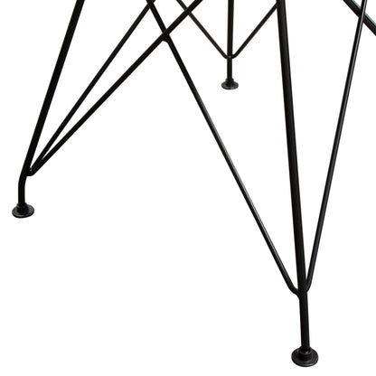 Theo Set of (4) Dining Chairs in Chocolate Leatherette w/ Black Metal Base by Diamond Sofa