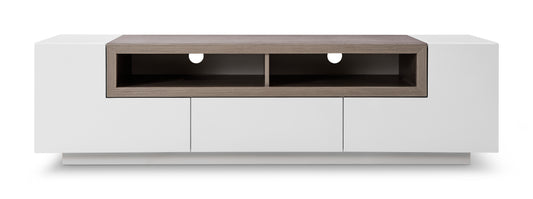 J&M Furniture W TV002 White Gloss/Grey Veneer