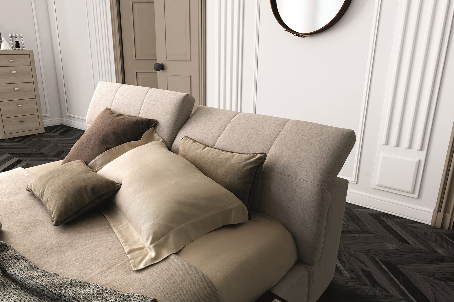 J&M Furniture Tower Q Storage Bed C54 Beige