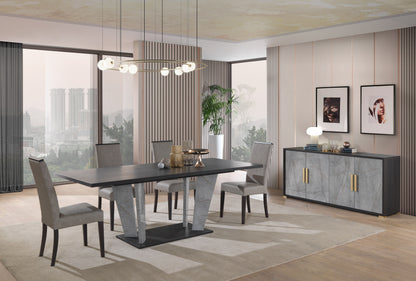 J&M Furniture Travertine Dining Table