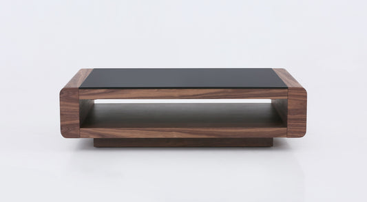 J&M Furniture Tudor Modern Coffee Table in Walnut