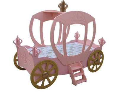 Maxima House Princess Carriage Toddler Bed with mattress, Pink