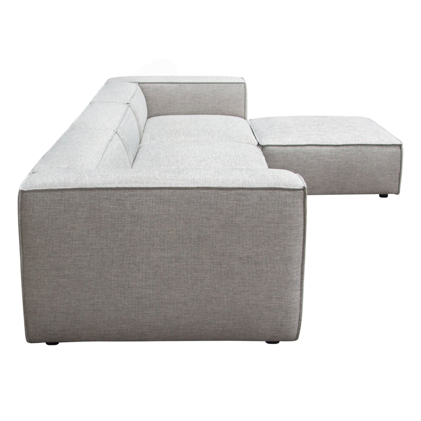 Vice 4PC Modular Sectional in Barley Fabric with Ottoman by Diamond Sofa