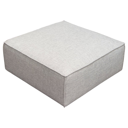 Vice Square Ottoman in Barley Fabric by Diamond Sofa