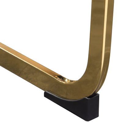 Vogue Set of (2) Dining Chairs in Black Velvet with Polished Gold Metal Base by Diamond Sofa