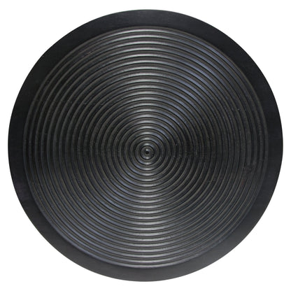 Vortex Round End Table in Solid Mango Wood Top in Black Finish & Iron Legs by Diamond Sofa