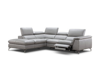 J&M Furniture Viola Premium Leather Sectional in Left Hand Facing Chaise