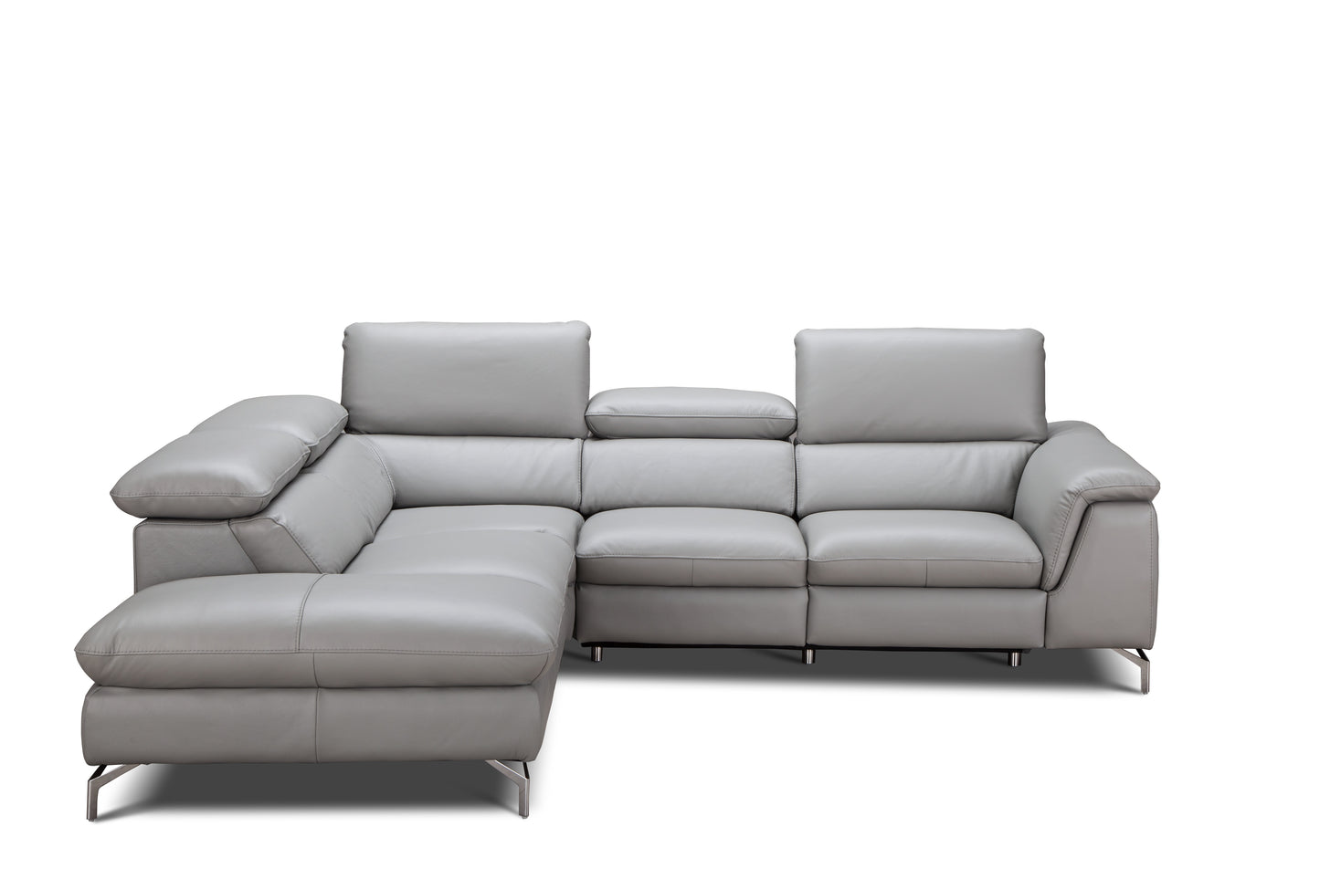 J&M Furniture Viola Premium Leather Sectional in Left Hand Facing Chaise