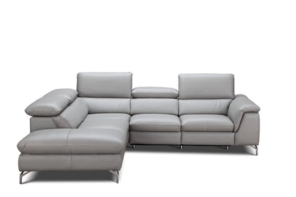 J&M Furniture Viola Premium Leather Sectional in Left Hand Facing Chaise