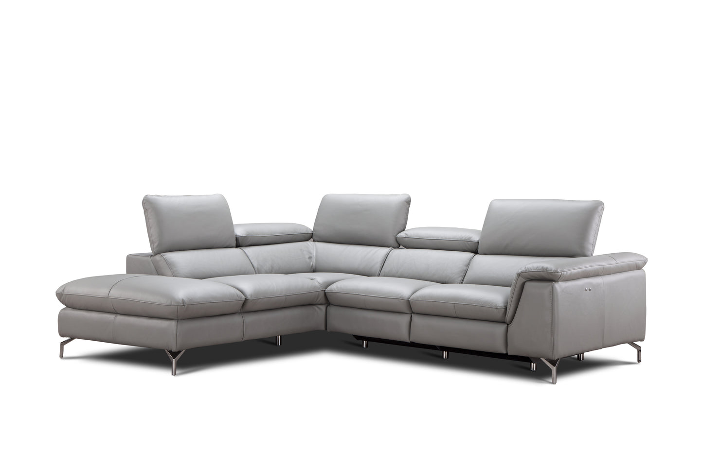 J&M Furniture Viola Premium Leather Sectional in Left Hand Facing Chaise