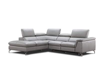 J&M Furniture Viola Premium Leather Sectional in Left Hand Facing Chaise