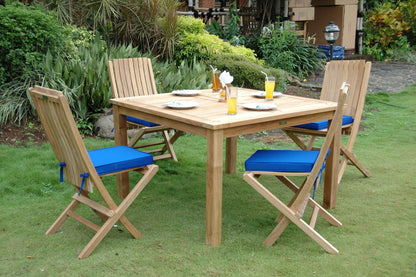 Anderson Teak Windsor Comfort Chair 5-Pieces Folding Dining Set