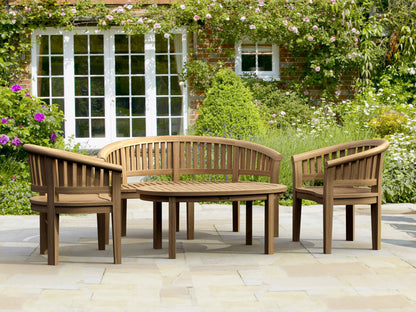 Anderson Teak Curve 4-Pieces Conversation Set