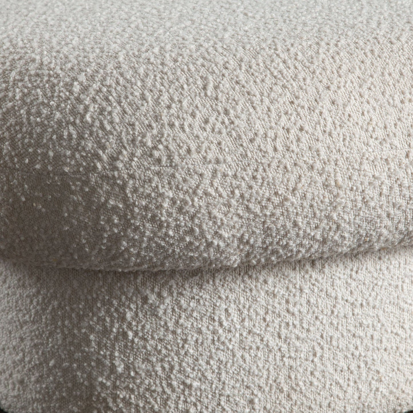 Wave Curved Accent Bench in Ivory Boucle Fabric by Diamond Sofa