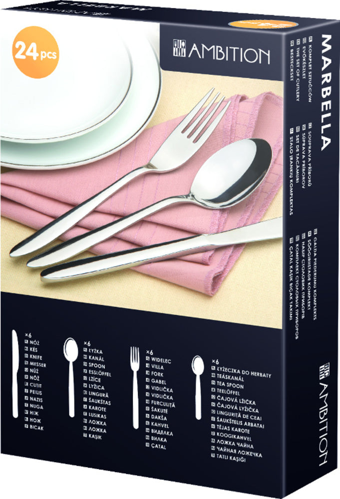 Maxima House MAR Stainless Steel Flatware set 24 pcs